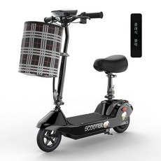 접이식 전동킥보드 전기 좌식 킥보드 배달 휴대용 출퇴근 퀵보드 스쿠터, 1. Black-24V 브러시 Tianneng 50-6, 24V