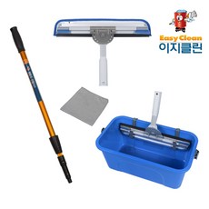 호주 웨그테일 하이플라이어 아파트창문청소 이지클린 실속세트 유리창닦이, 12리터 물통 122센티 조절봉, 1세트