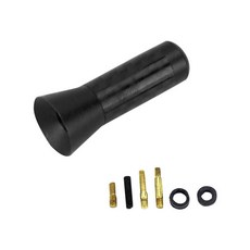 자동차 지붕 안테나 강화 신호 탄소 섬유 나사 금속 3.5cm 짧은 스터비 마스트 라디오 공중 액세서리 스타일링 (Color-black)