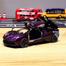 【台灣出貨】1:43合金超跑模型車，仿真警車合金模型，兒童玩具賽車, 【超跑】帕加尼-紫, 1個