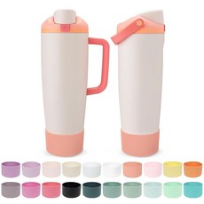 Kaitiaki Owala 887.2ml(30온스) 및 1.2L(40온스) FreeSip 스웨이 병 및 텀블러용 실리콘 부츠 - 미끄럼 방지 긁힘 방지 안정성 향상 12가, 스파클링 셔벗