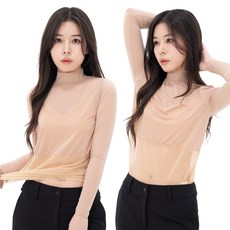 펜즈데이 1+1 여자 골프 이너웨어 반목 폴라 기능성 스포츠 쿨 티셔츠