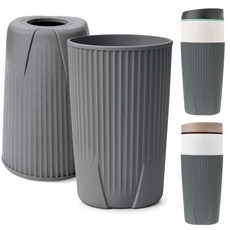 ECLATIS YQL Owala 591.5ml20온스 SmoothSip 슬라이더 텀블러용 실리콘 물병 부츠 2팩 - 하프 랩 보호 컵 슬리브 상쾌한 여행용 머그잔용 미끄럼 방, 회색