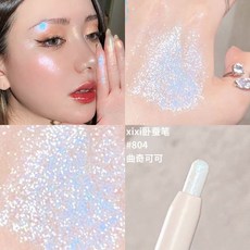 Xixi 臥蠶筆 珠光細閃眼影棒 防水防汗, 1個, 804#曲奇可可