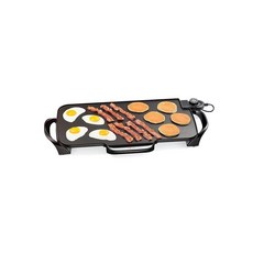 Presto 07061 55.9cm(22인치) 전기 그리들 탈착식 손잡이 초대형 논스틱 세라믹 표면 블랙, Presto 07061 55.9cm(22인치) 전기 그