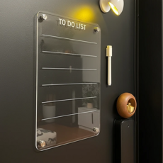 홈앤힐링 냉장고 자석보드 투명 아크릴 메모보드 펜포함