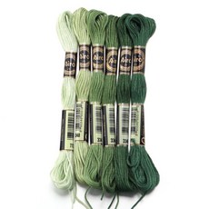 폴리에스터 크로스 자수실 바느질 공예 천, 18. Green04