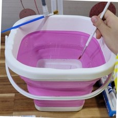 다용도 접이식 실리콘 물통 세차 캠핑 수채화 양동이 세차양동이 미술물통 사각물통