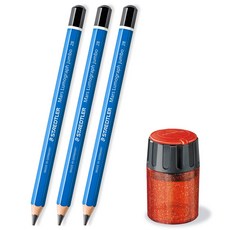 스테들러 점보 100J 2B (연필3+2홀 연필깎이1), 2B 3 (100J), 레드1 (5134), 1세트