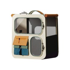 寵物拉桿包 貓咪外出包 寵物背包 網格米綠, 網格時尚米綠【只有背包】,適合20斤猫猫10斤狗狗, 1個