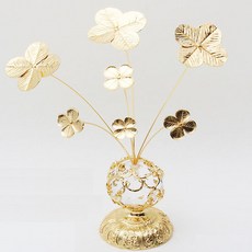 지나로즈 수험생 선물 수능 대박기원 선물 금 클로버 행운을주는 세븐클로버, 1개