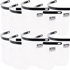 오토스 보안면 안면보호구 얼굴보호대 페이스쉴드 교체용면체, 10개