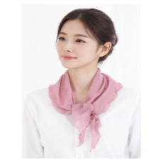 벨루업 국산 순면 쁘띠 삼각 스카프 사계절 무지 단색 간절기 봄 여름 단품