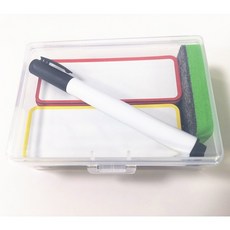 磁吸軟白板貼 磁性姓名貼, 54片-盒裝（贈板擦+筆）,3*8cm