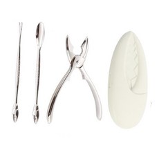 4x 해산물 도구 세트 주방 도구 랍스터 너트 크랩 껍질을 위한 너트 크랙 도구, 은의, 아연 합금, 1개