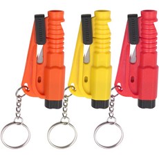 유리창깨기 자동차 안전용품 차량용망치 비상탈출 안전벨트커터, 3색3개, 1개