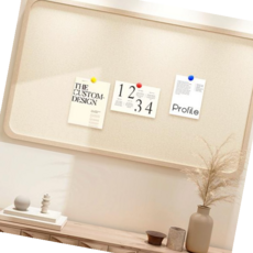 부착식 무타공 펠트보드 게시판 안내판 알림 전시 40x60cm, 본상품