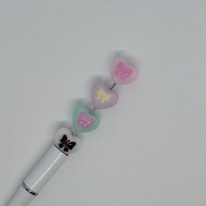 B16 볼펜꾸미기 볼꾸 동대문 꾸미기 DIY 미니 하트 리본 비비드 발레코어