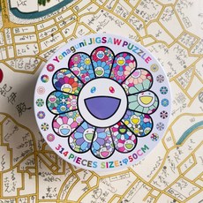 村上隆《小巴趴趴造》Yonaguni 圓盒花花拼圖 314片，多款藝術主題收藏, 1個, 圓盒花花形狀_跳色 / 314片