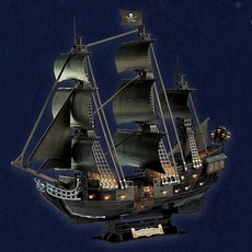 티케이마켓 어린이 해적선 앤여왕의복수 LED 불빛 놀이장난감, 1개