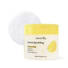 시크릿키 레몬 스파클링 토너 패드 70p, 1개, 70매입