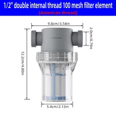 NPT 스레드 304 스틸 필터 스크린 80 메쉬 프리 1/2 인치 수 파이프, 08 NPT F 0.5in 100 mesh