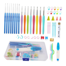 뜨개실세트 뜨개질 코바늘 마크 가위 바늘 53P 세트, 본상품