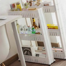 틈새장 이동식 수납장 주방 냉장고옆 세탁실 다층 정리함, 시냅스 3호점 3단