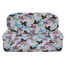 日本旭川 幸運香草棉柔彈性沙發套-1/2人座 萬用沙發罩彈性防滑全包, 1個