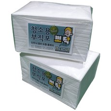 뽀닥 행주후 물걸레 청소용 부직포 고급형 도톰짱짱 메쉬 400X300 100매 위생행주 빠른건조, 1개