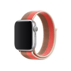 Apple Watch 7/6/5/4/SE 兼容運動環形錶帶, Pink Pomelo/Tan, 42/44/45mm