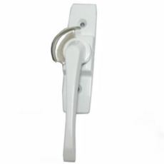 ULIH 台灣製造 鋁窗鉤 門鉤 窗鉤 鋅鉤 窗門鎖 氣密窗 240 2400, 1個, 白色左邊