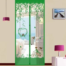 여름 자석 메쉬 그물 도어 커튼-자동 폐쇄 및 모기 방지-빠르고 쉽게 설치할 수 있는 스크린, [02] W90cm*H210cm