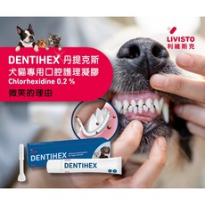 【獸醫院用】【送肌肉骨骼錠】Livisto 瑞士製造-DENTIHEX 口腔護理凝膠 丹堤克斯/口腔殺菌/洗牙/術後, 1個, DENTIHEX® 兩盒 送萌威武30錠