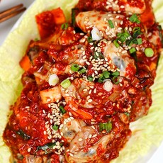 자연순수 국내산 생굴무침 싱싱한 굴로 만든 매콤 별미, 1개, 500g