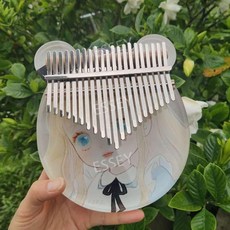 투명 칼림바 17음계 손가락피아노 장난감 어쿠스틱, O. 크리스탈 베어 로리타 21톤, 1개