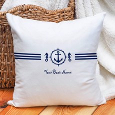 맞춤형 보트 이름 예술적인 베개 커버 해상 장식 앵커 정교한 쿠션 케이스 요트 홈 비치 하우스 선물 218539, 40X40CM, LK240728000104