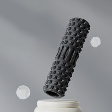 지오머스 EVA 폼롤러 30cm 원형 홈트 스트레칭, 블랙-30cm, 1개