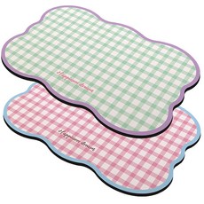 1+1 물결 파스텔 규조토 발매트 빨아쓰는 주방 욕실발매트 미끄럼방지 매트, 퍼플, 스카이