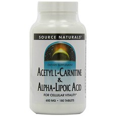 SOURCE NATURALS 乙醯肉鹼辛酸硫補充錠 650mg, 180 件, 1個