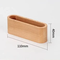나무 명함 홀더 노트 카드 보관함 편지지 사무용품 데스크탑 디스플레이, 베이지, 1개