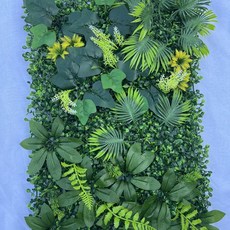 Sunday 綠色新款仿真植物綠葉波斯牆面裝飾綠植，室內商場酒店陽臺背景造景, 40*60最新款米蘭配飾組合6