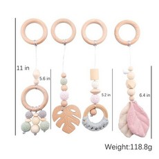 피트니스 프레임 체육관 모바일 서스펜션 방 장식 활동 액세서리 나무 딸랑이 장난감 1 세트, 러시아, Pendant style 2