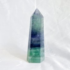 天然螢石柱 綠紫藍螢石 水晶柱 療癒能量石