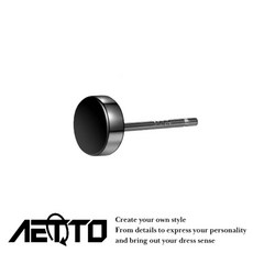 AETTO 經典黑銀耳環 醫療鋼鈦鋼材質