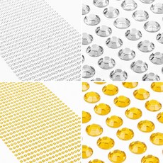 MS) 큐빅스티커3mm, 1개, 금색