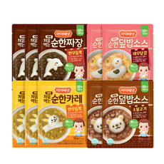 베베 처음먹는 순한덮밥소스 짜장3+카레3+소불고기2+새우달걀2, 2개, 500g, 짜장+카레+소불고기+새우달걀