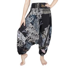 LOFBAZ Harem 여성용 요가 팬츠 패치워크 보헤미안 알라딘 유니섹스 118451