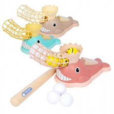 어린이 고래 팝업 야구놀이 세트 1P 운동 장난감 선물, 1개, 핑크