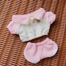 10cm 인형옷 봉제 선물 키링 인형 꾸미기 의상, M. 핑크 운동복, 1개